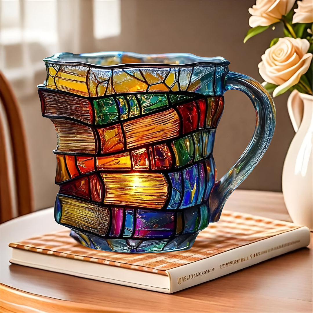 Book Mug | Book-Shaped Painted Mug